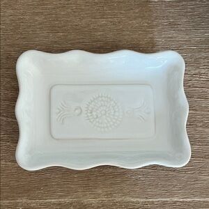 Anthropologie Old Havana Cream White Ceramic Dish Soap Trinkets Jewelry Anthro